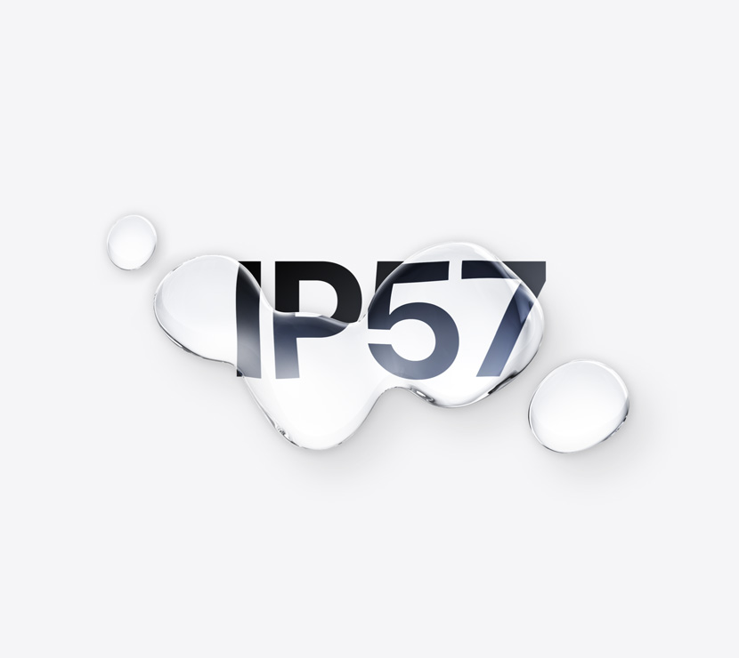 Water bubble, text reads: IP57