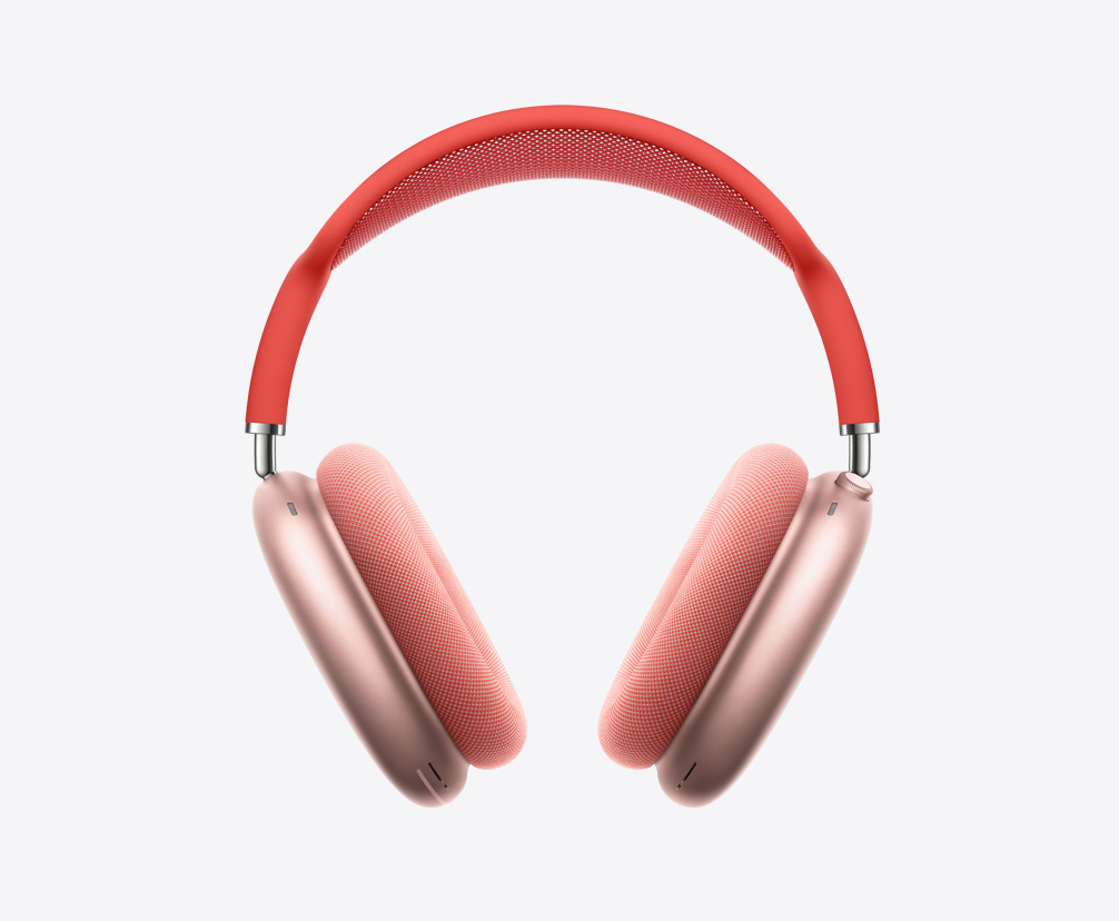 Kuva pinkeistä AirPods Max ‑kuulokkeista