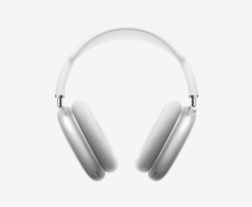 Kuva hopeanvärisistä AirPods Max ‑kuulokkeista