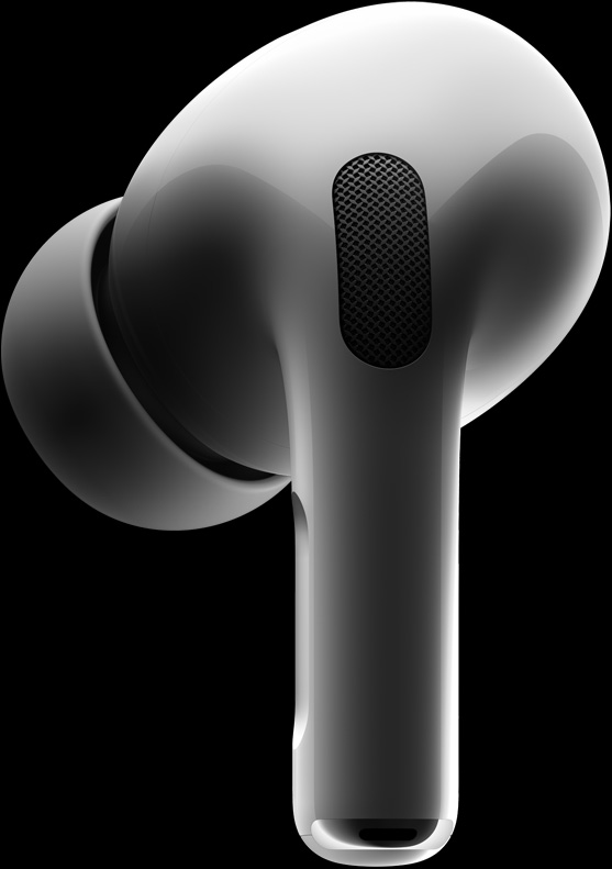 Externally-faced rear vent and microphone centered on back of earbud.