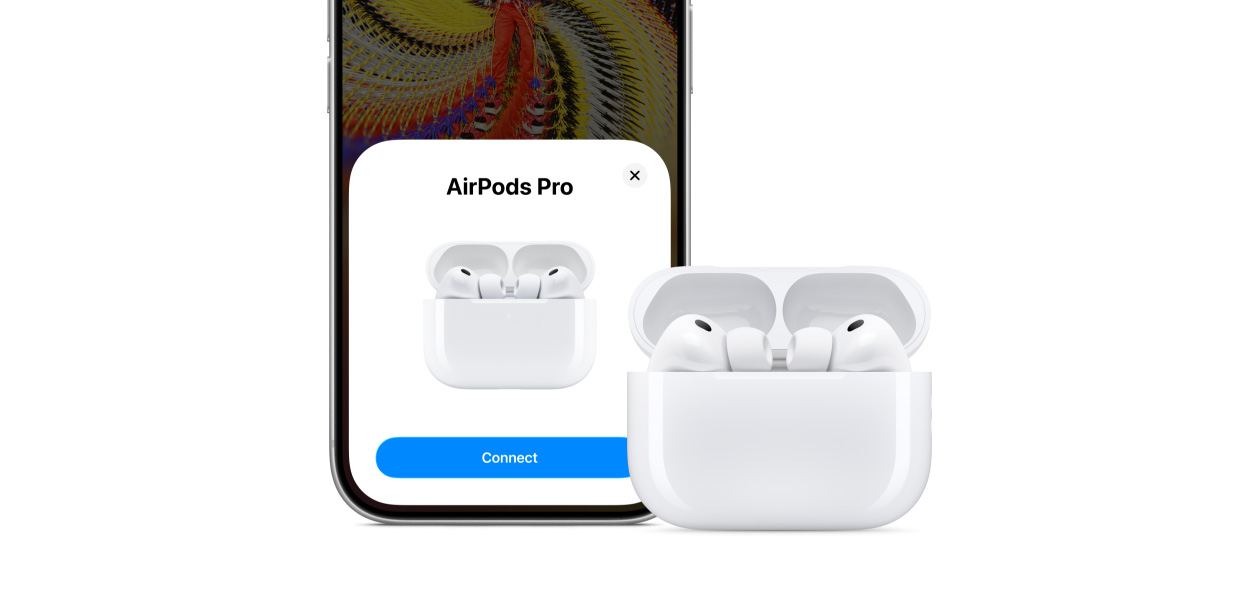 iPhone 17 Pro, функція зʼєднання на екрані, AirPods Pro 3 і зарядний футляр MagSafe (USB‑C)