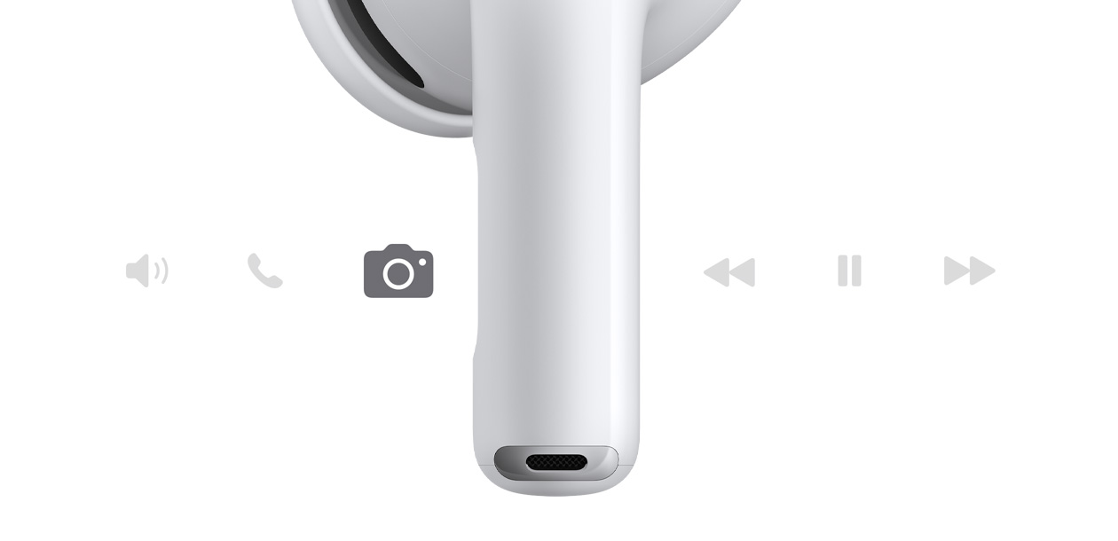AirPods Pro 3, audífono inalámbrico, blanco, parte inferior corta