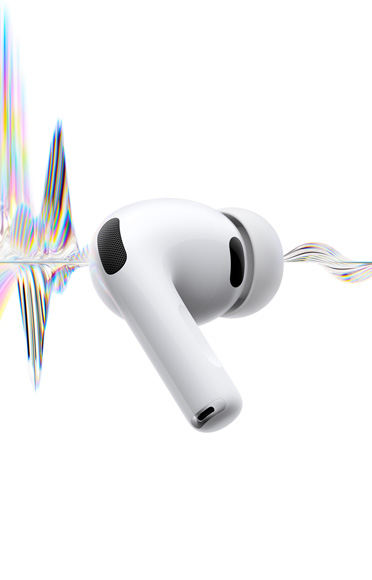 AirPods Pro 3, blancos, micrófono de cancelación de ruido, almohadilla de silicona, parte inferior corta