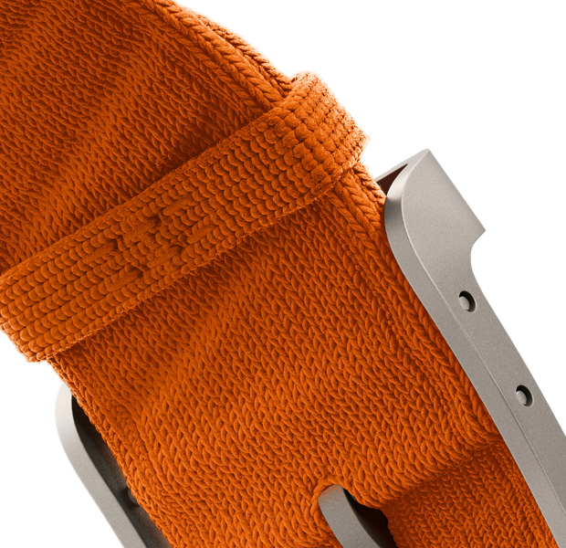 Apple Watch Hermès Ultra 3, En Mer strap, orange colour, natural colour hardware