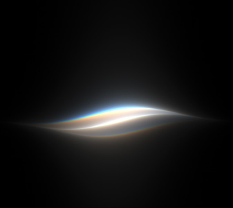 A multi-coloured wave of light