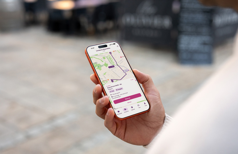 Motoristas registrados escolhem as entregas no app Tut Tut e usam o Mapas da Apple para chegar ao local