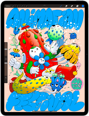 App Procreate su un iPad Air