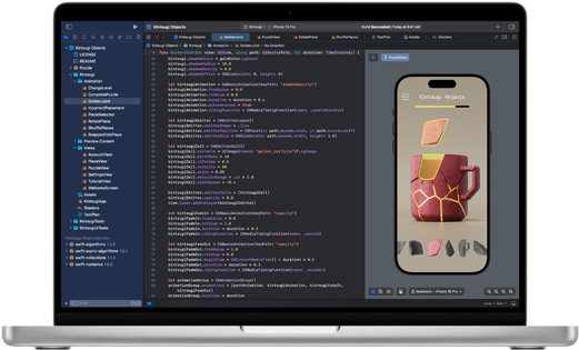 App Xcode su un MacBook Pro