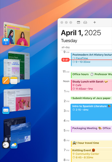 Una schermata della Scrivania che mostra diverse app iOS raggruppate.