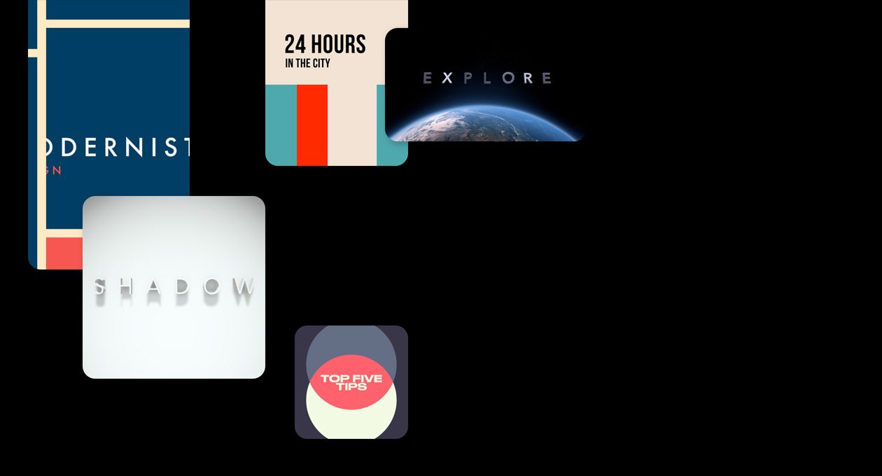 Diseños de títulos disponibles en la biblioteca de Final Cut Pro