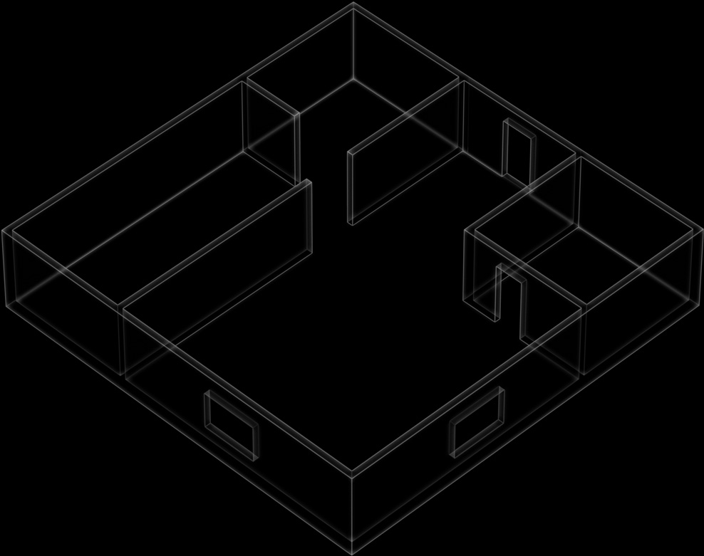 Animation de diverses commandes Siri écrites sur le plan d’une maison