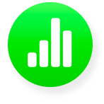 Symbool voor Numbers-app