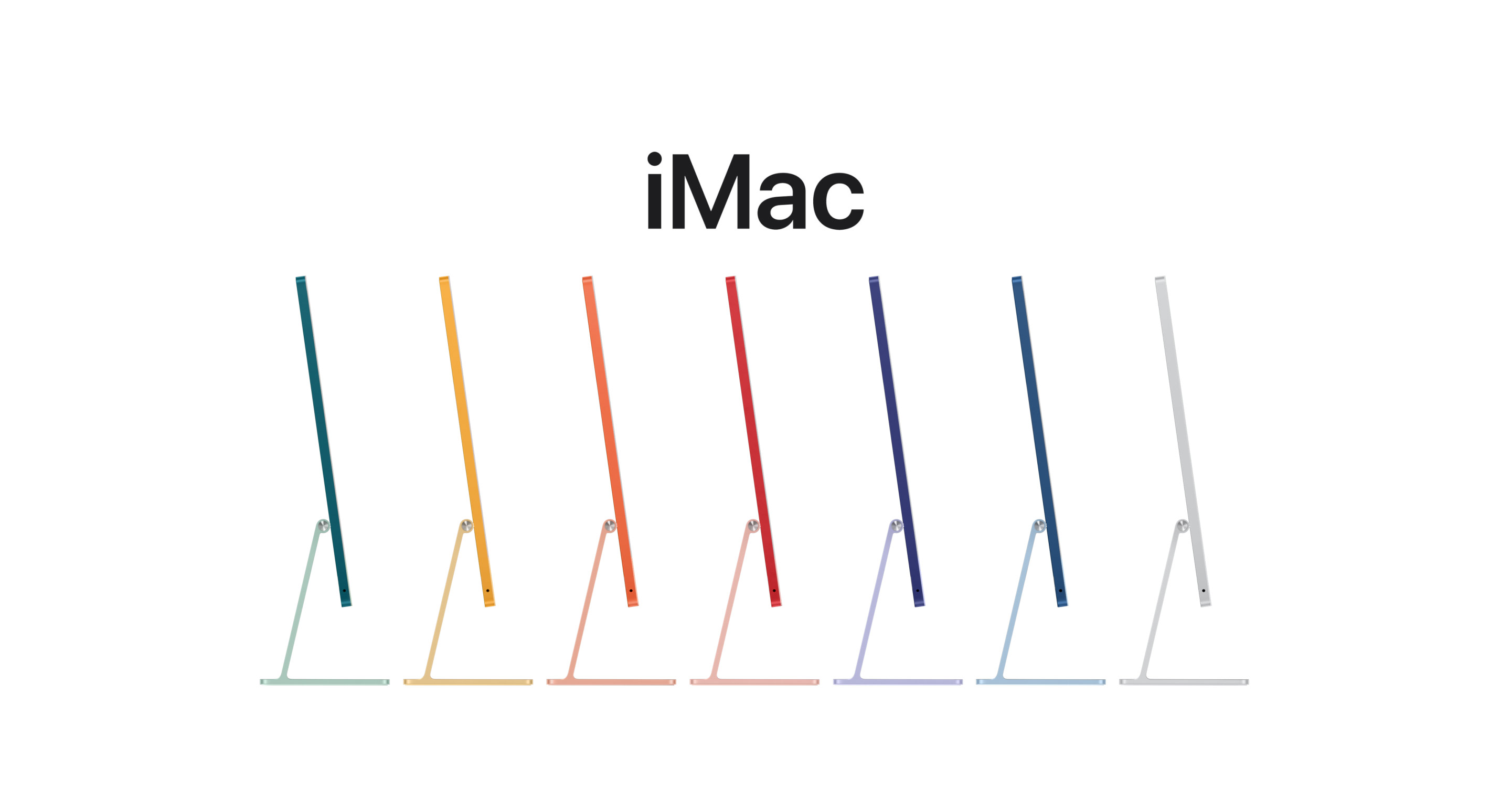 Animazione con iMac in tutti i sette colori