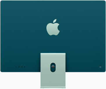 صورة خلفية لجهاز iMac باللون الأخضر