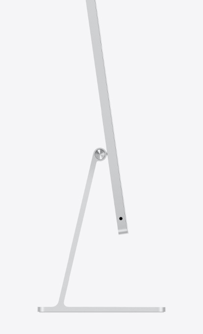 Imagem lateral do iMac prateado