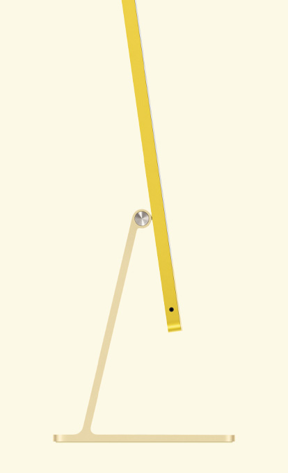 Imagem lateral do iMac amarelo