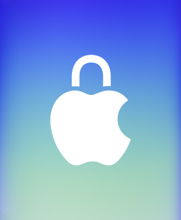 Ícone de cadeado com o logotipo da Apple