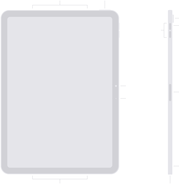 Emplacement des boutons et connecteurs d’iPad Air