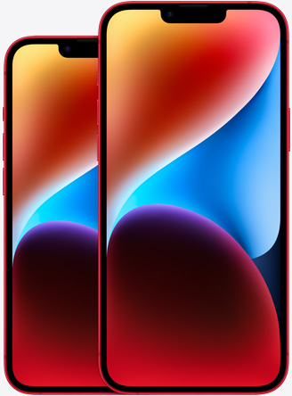 iPhone 14 dan iPhone 14 Plus dalam warna PRODUCT(RED)