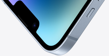 The Ceramic Shield front of iPhone 14 in Blue