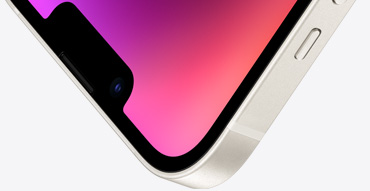 The Ceramic Shield front of iPhone 14 in Starlight