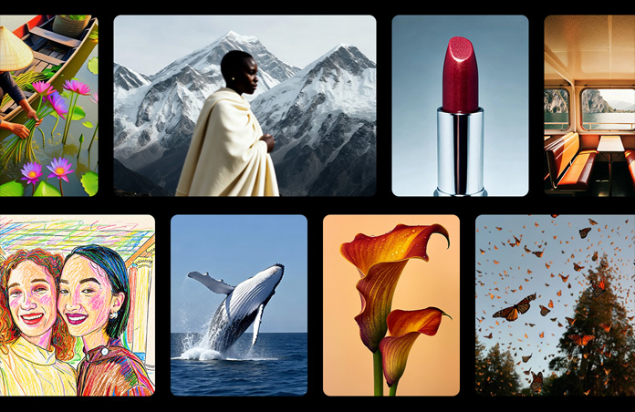 Gallery of images in a range of styles created with Image Playground