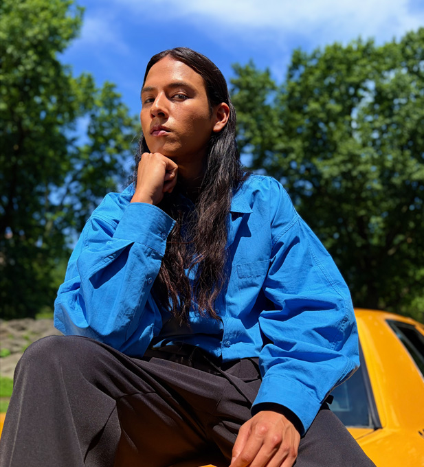 Foto van iemand gemaakt met de camerafeature voor portretten van de nieuwste generatie