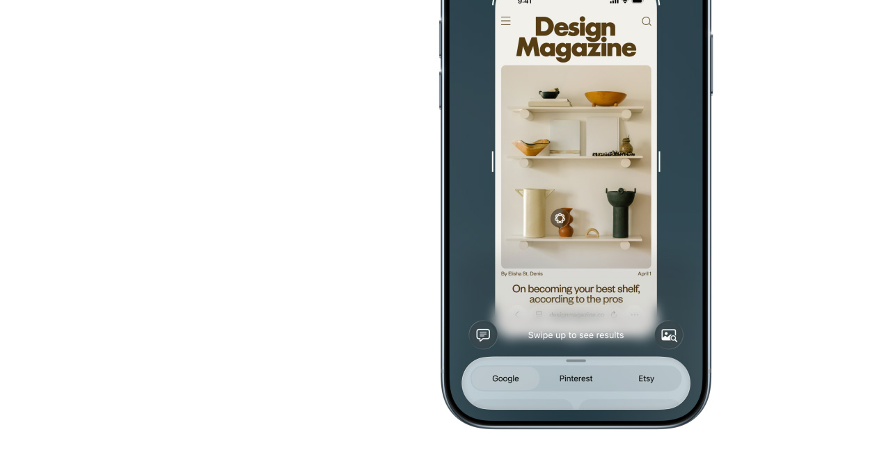 iPhone Air, voorkant, visuele AI wordt gebruikt, knoppen aan de zijkant