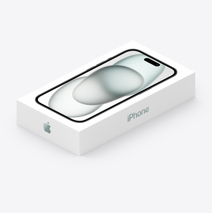 섬유 기반 포장재의 iPhone 포장 상자.