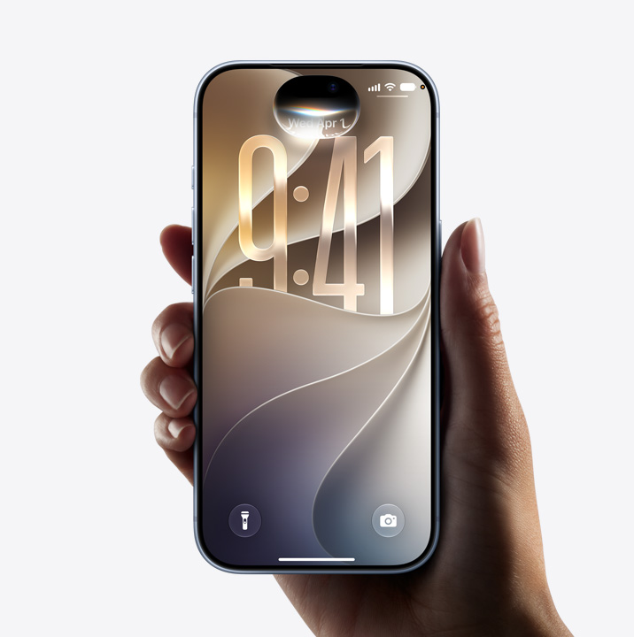 Parte da frente do iPhone 18 Pro com a Siri e a IA ativadas na tela