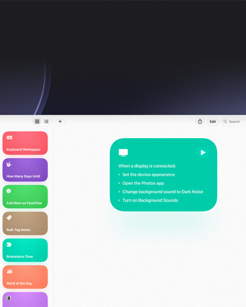 Siri AI used to describe a shortcut
