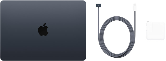 13 吋 MacBook Air、USB-C 對 MagSafe 3 連接線與 30W USB-C 電源轉接器。