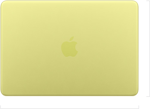 MacBook Neo 13″ exterior, closed, Apple logo centred