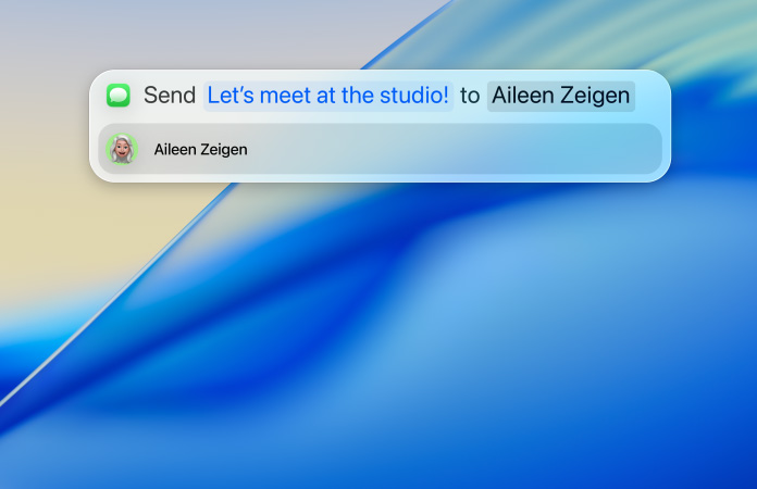 Exemple de folosire a funcției Spotlight pentru a trimite mesaje