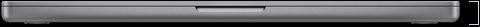 Imagem da parte da frente do MacBook Pro de 16 polegadas fechado.